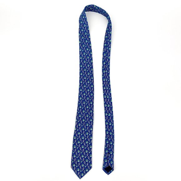 VINEYARD VINES Navy Downhill Silk Tie NWT - Picture 4 of 16